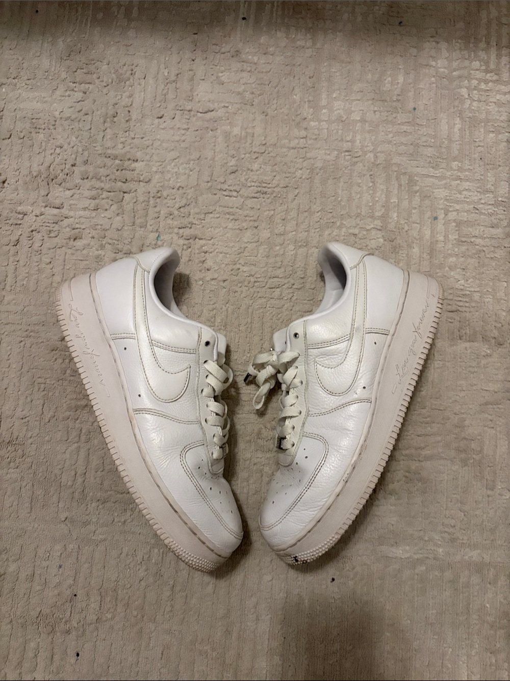 Nike Women's Low-Top Off-White Leather Sneakers